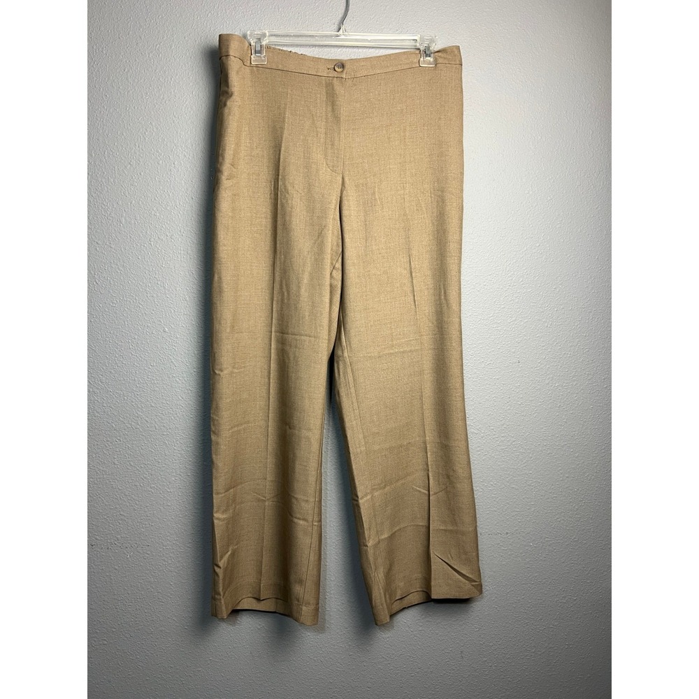 NWT H&M Womens Wide Leg Trousers Taupe Brown Elastic Back Pants XL Gorpcore